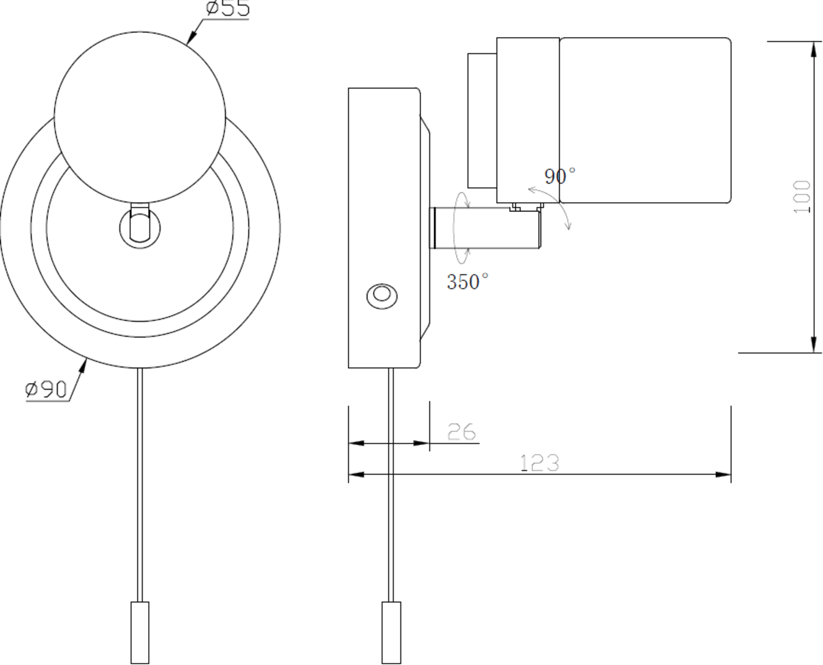 Knightsbridge 230V IP44 G9 Single Spotlight with Frosted Glass