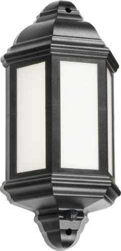 Knightsbridge IP54 8W LED Wall Half Lantern Outside Light Security Garden Porch Traditional