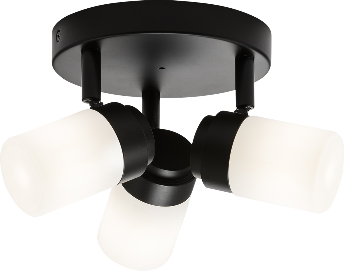 Knightsbridge 230V IP44 G9 Triple Spotlight with Frosted Glass