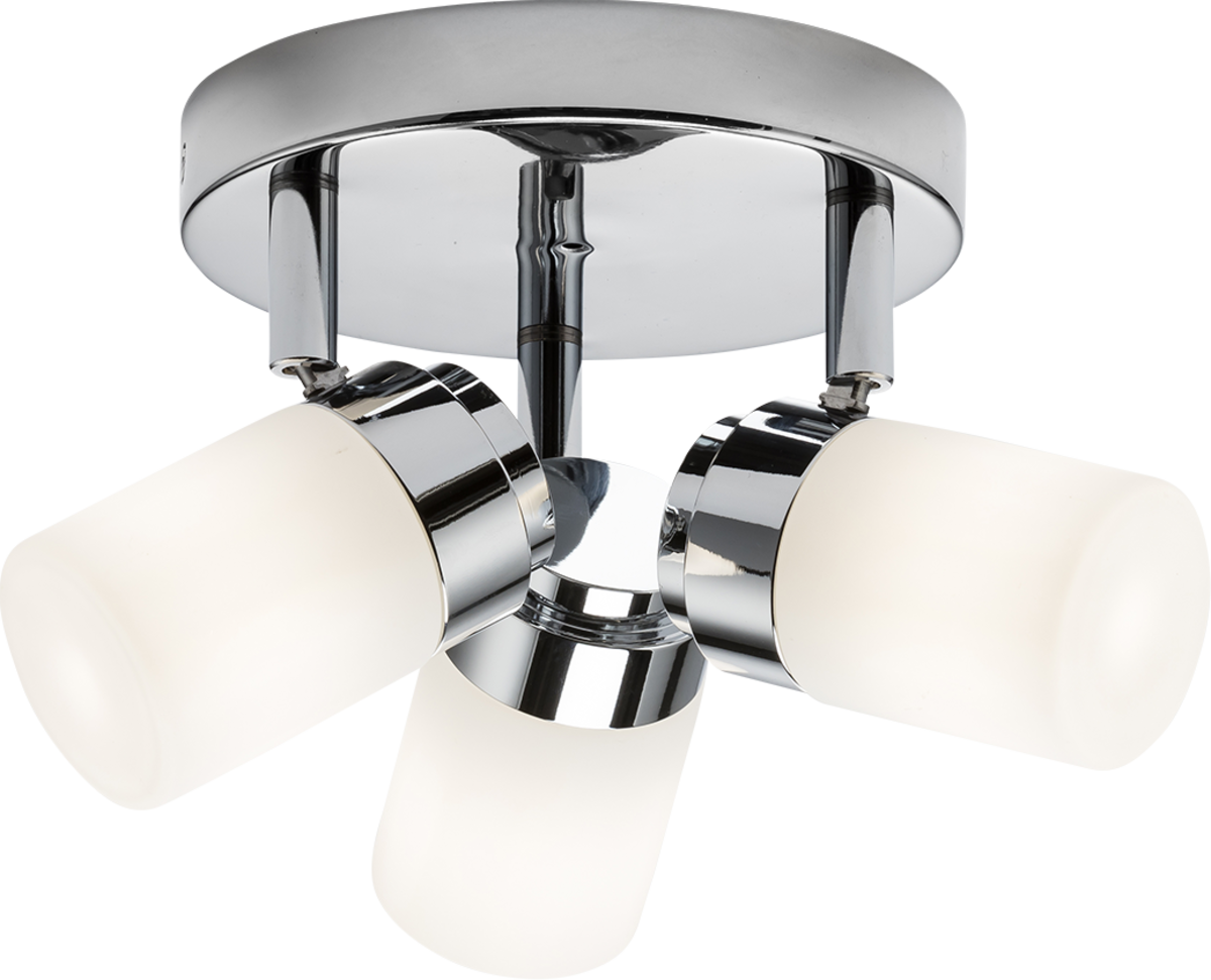 Knightsbridge 230V IP44 G9 Triple Spotlight with Frosted Glass