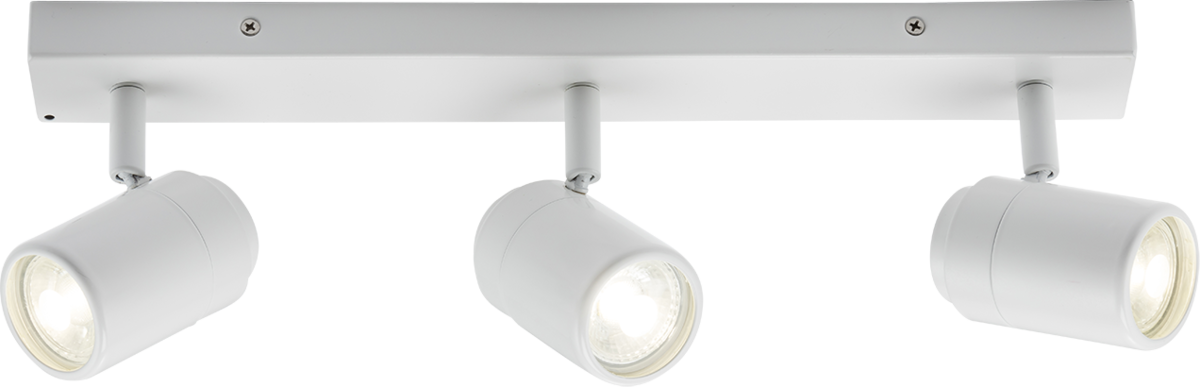 Knightsbridge 230V IP44 GU10 Triple Ceiling Spotlight Fitting Adjustable