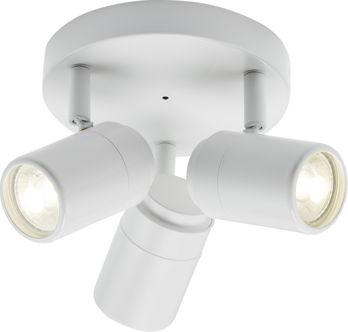 Knightsbridge 230V IP44 GU10 Triple Ceiling Spotlight Fitting Adjustable