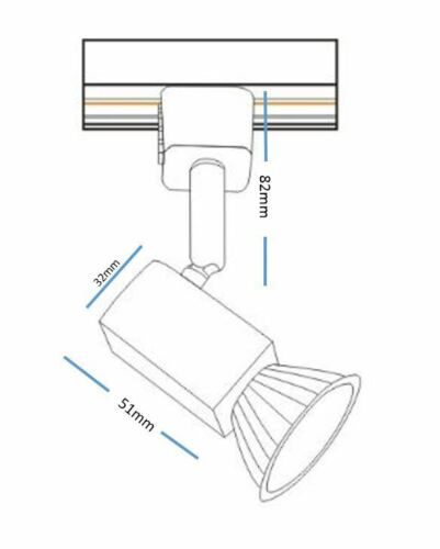 Knightsbridge GU10 Single Circuit Mains Powered Office Shop Adjustable Display Track Light