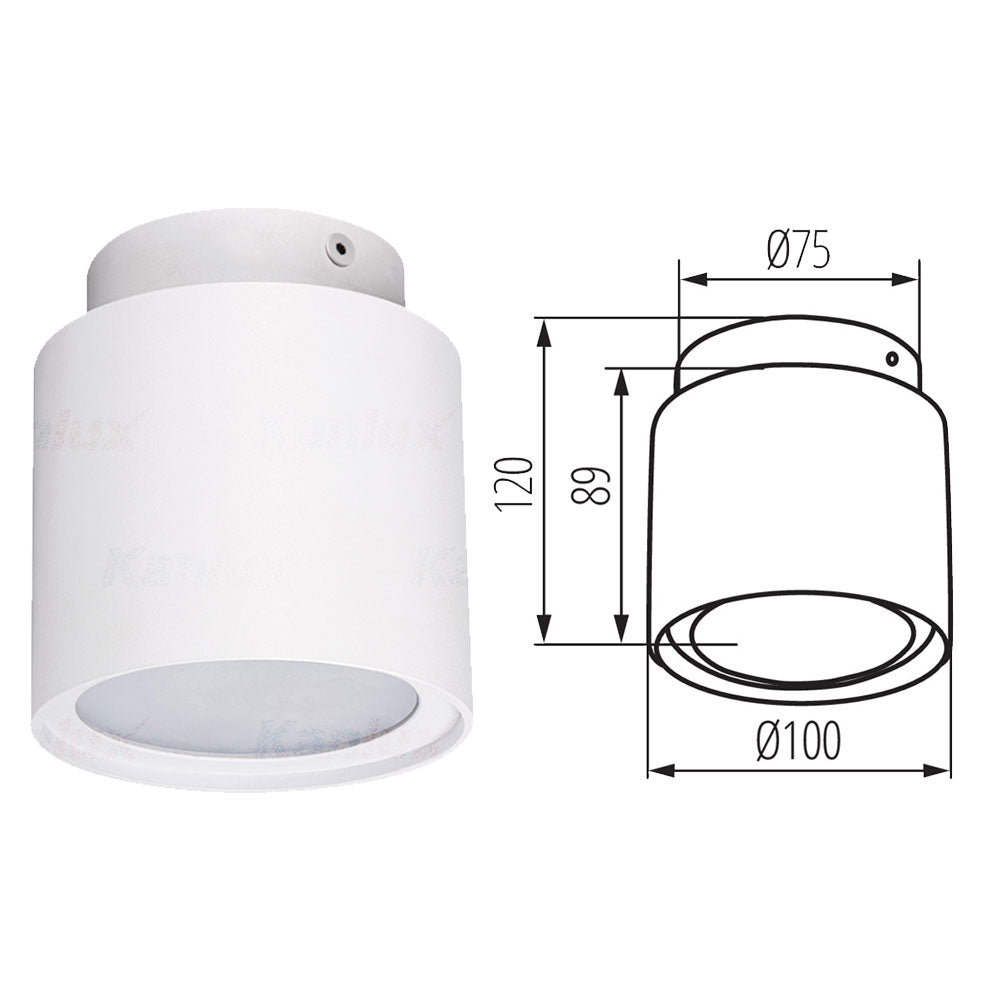 Kanlux SONOR GU10 LED Ceiling Surface Mounted 3 Mode Down Light Spotlight