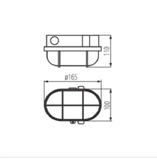 Kanlux MILO E27 Outdoor Wall Ceiling Mounted Bulkhead Glass Diffuser Protected IP54