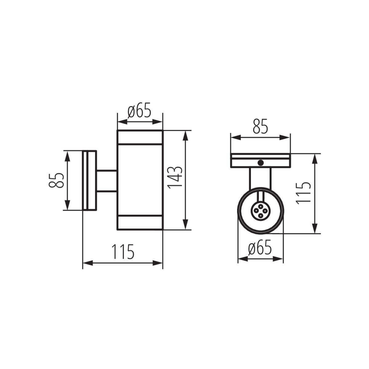 Kanlux BART IP54 Outdoor GU10 Up Down Wall Light Waterproof