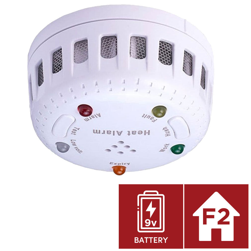 Hispec Battery Operated Smoke, Heat Detector Alarm Sensor