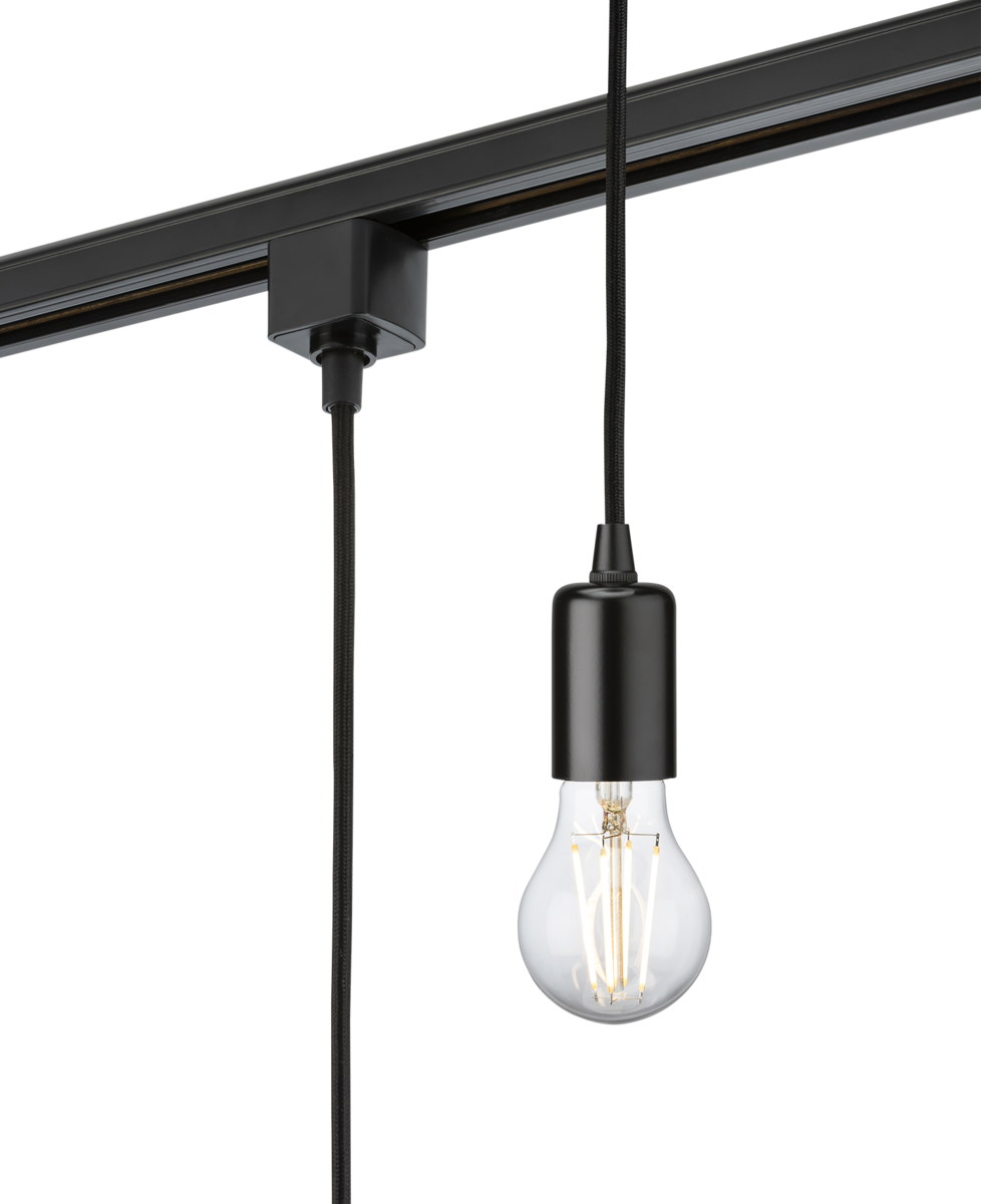 Knightsbridge 230V 1.8M E27 Contemporary Track Pendant