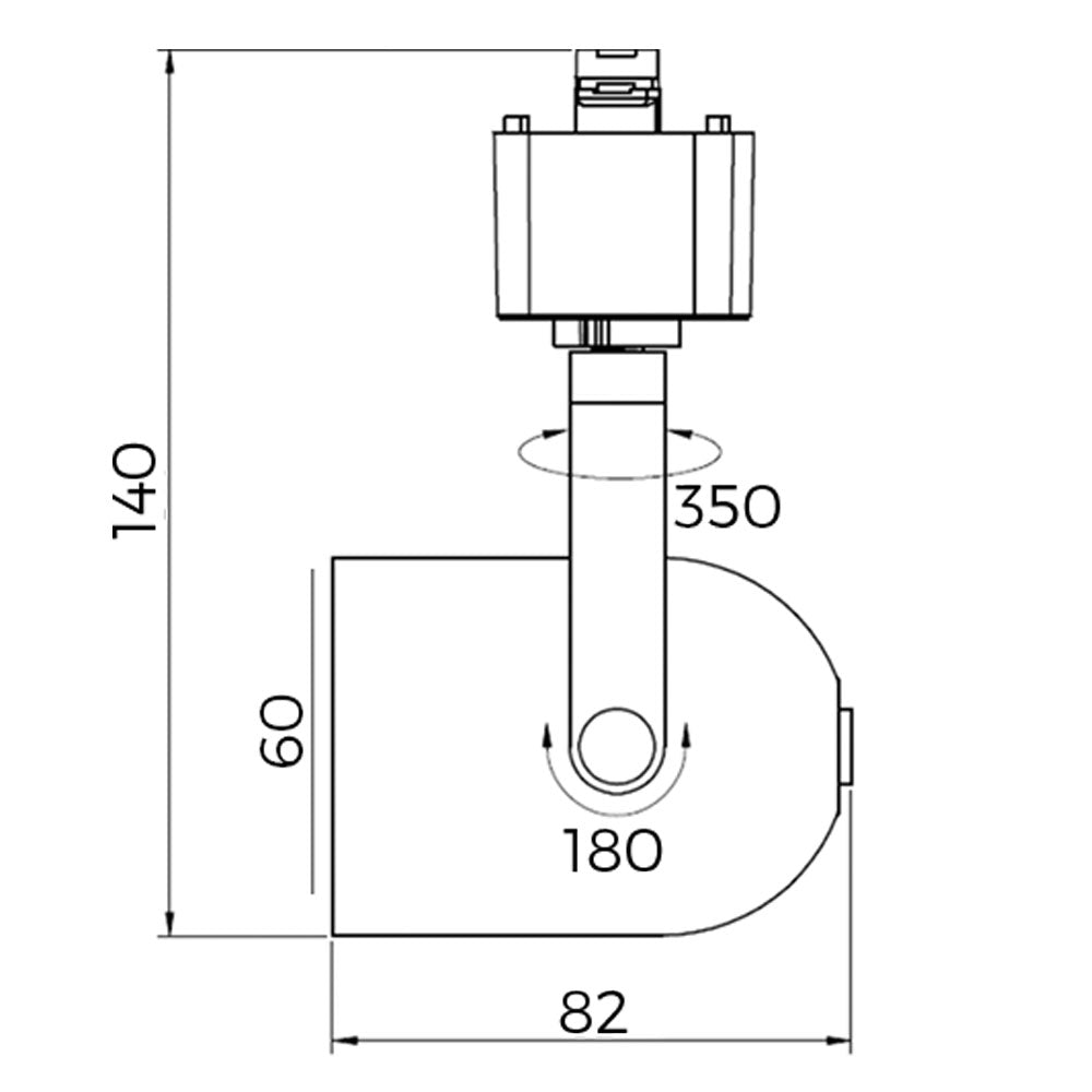 Knightsbridge 1M - 5M 230V GU10 Track Spot Light Single Circuit Rail Lighting Adjustable TRKSP9ABC