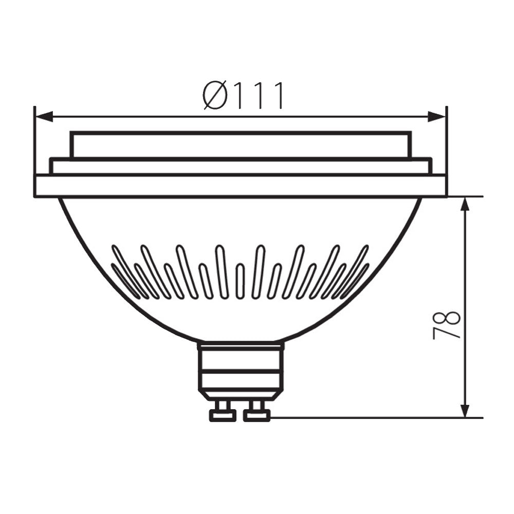 Kanlux AR111 LED Bulb GU10 Base Reflector Light Mains