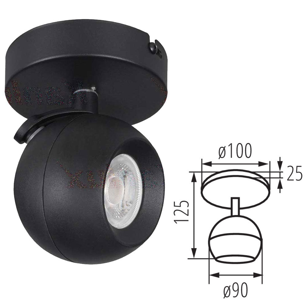 Kanlux GALOBA Modern Ceiling Mounted GU10 Light Fitting Adjustable Spotlight