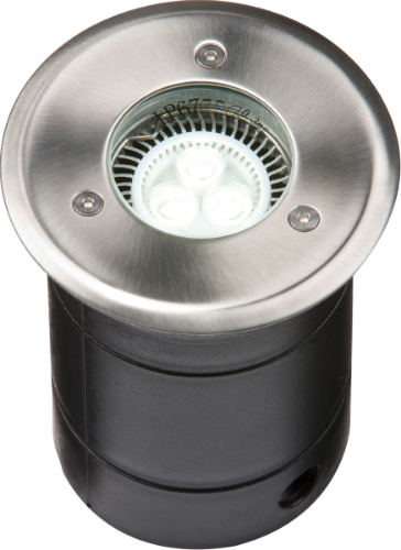 Knightsbridge 230V IP67 Grade 304 Stainless Steel Walkover Driveover Light, Depth - 140mm, Flange - 105MM