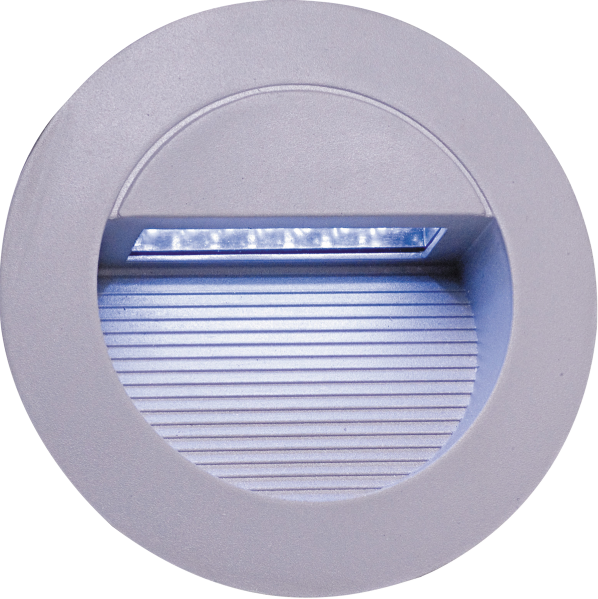 Knightsbridge IP44 14 x White LED Grey Aluminium Round Recessed Wall Light