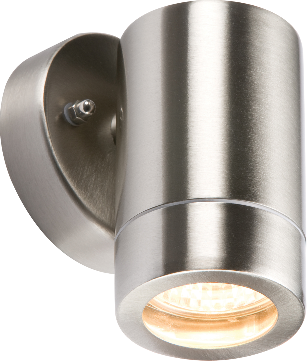 Knightsbridge 230V IP65 Stainless Steel GU10 Outdoor Wall Light