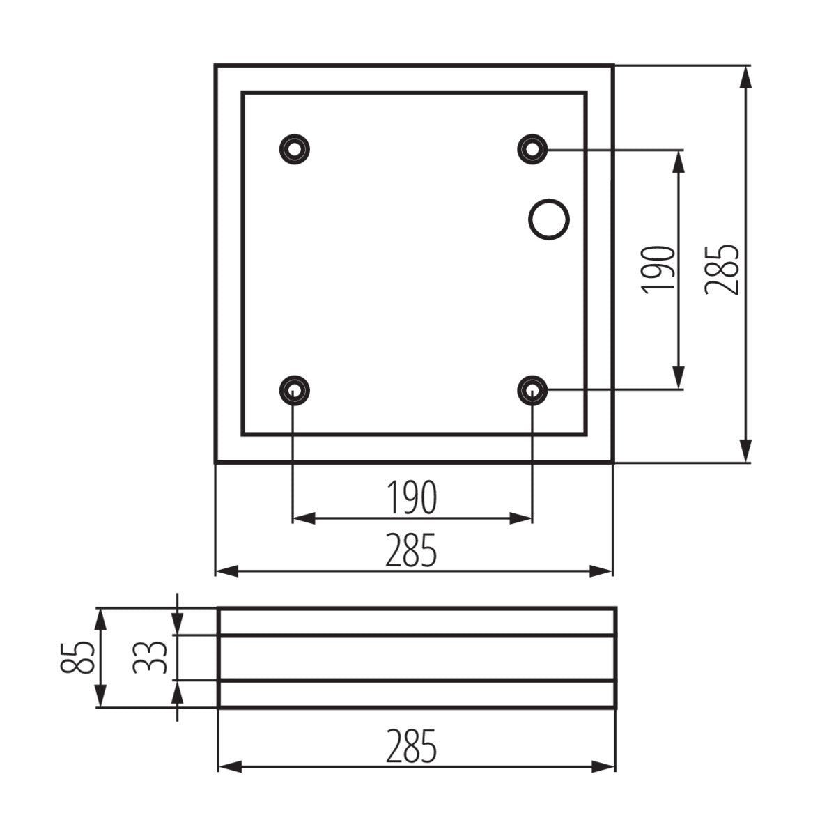 Kanlux JURBA IP44 E27 Bulkhead Outdoor Ceiling Light Fitting