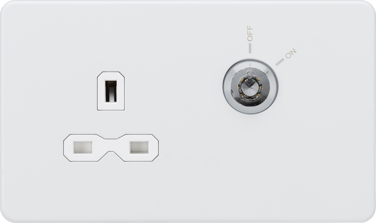 Knightsbridge 13A 1G DP Lockable Wall Socket