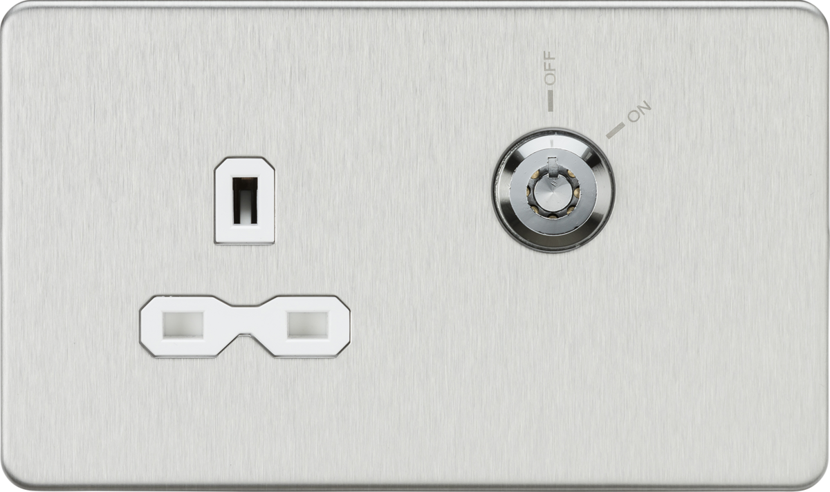 Knightsbridge 13A 1G DP Lockable Wall Socket