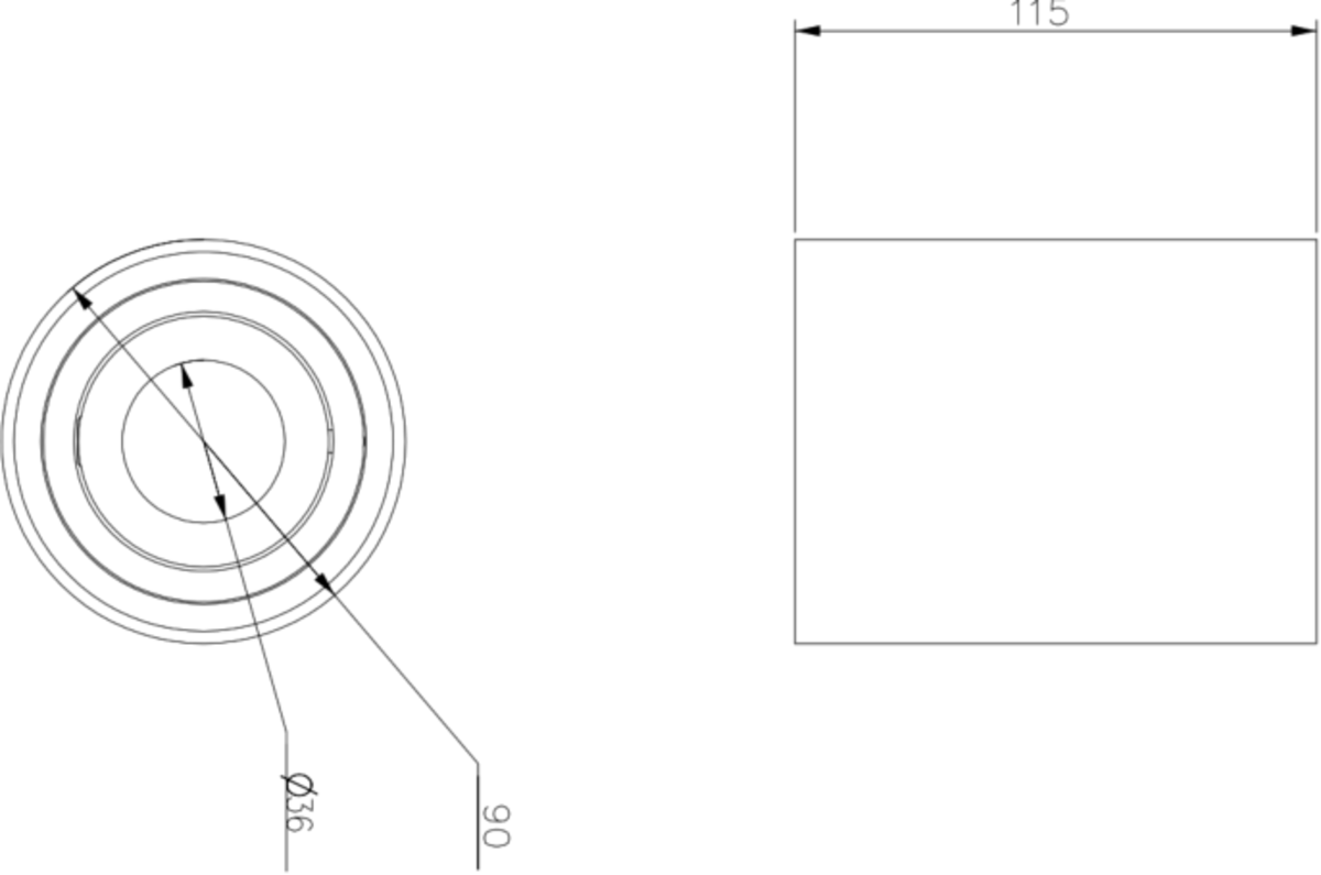 Knightsbridge Oran GU10 Ceiling Surface Tilt Downlight