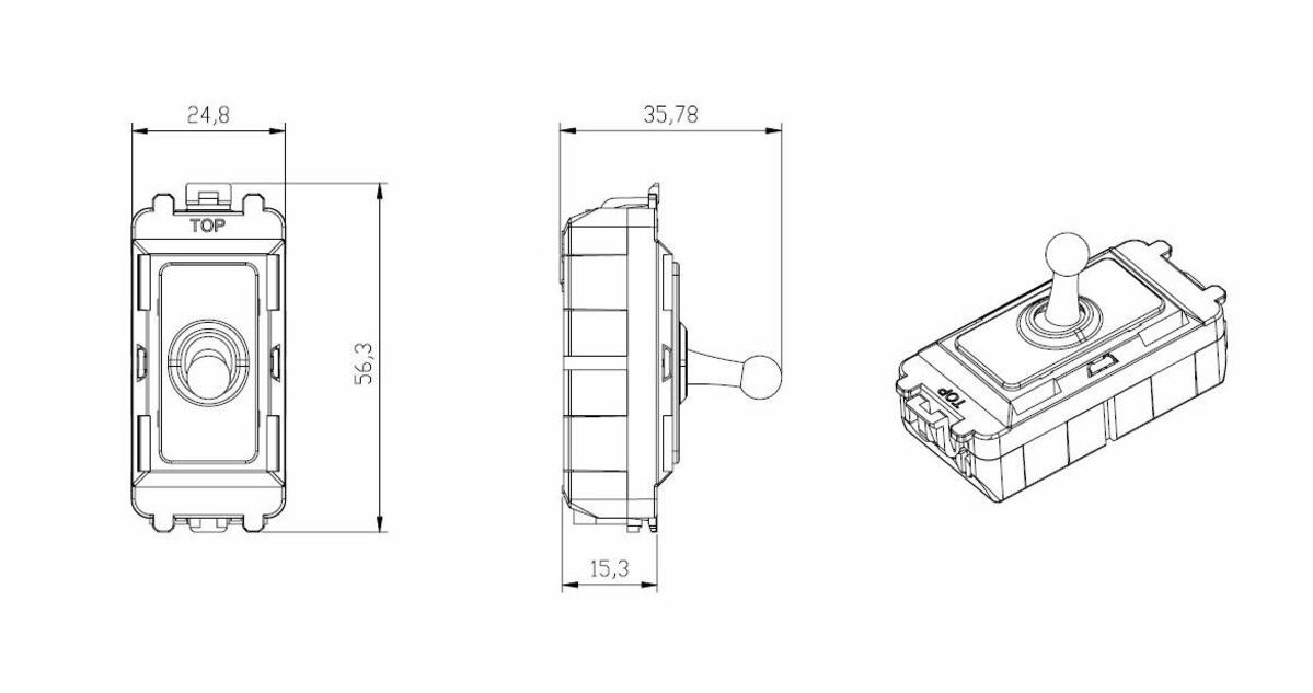 Knightsbridge 20AX 1G 2-Way SP Grid Toggle Switch