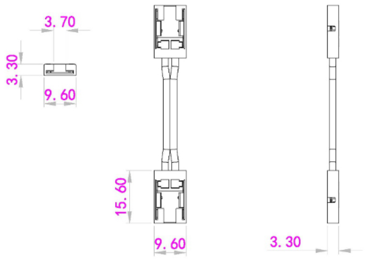 Knightsbridge 12V / 24V LED COB Flex Strip-to-Strip Connector - Single Colour