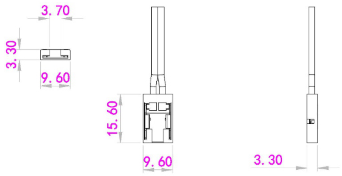 Knightsbridge 12V / 24V LED COB Flex Power Cable Connector - Single Colour