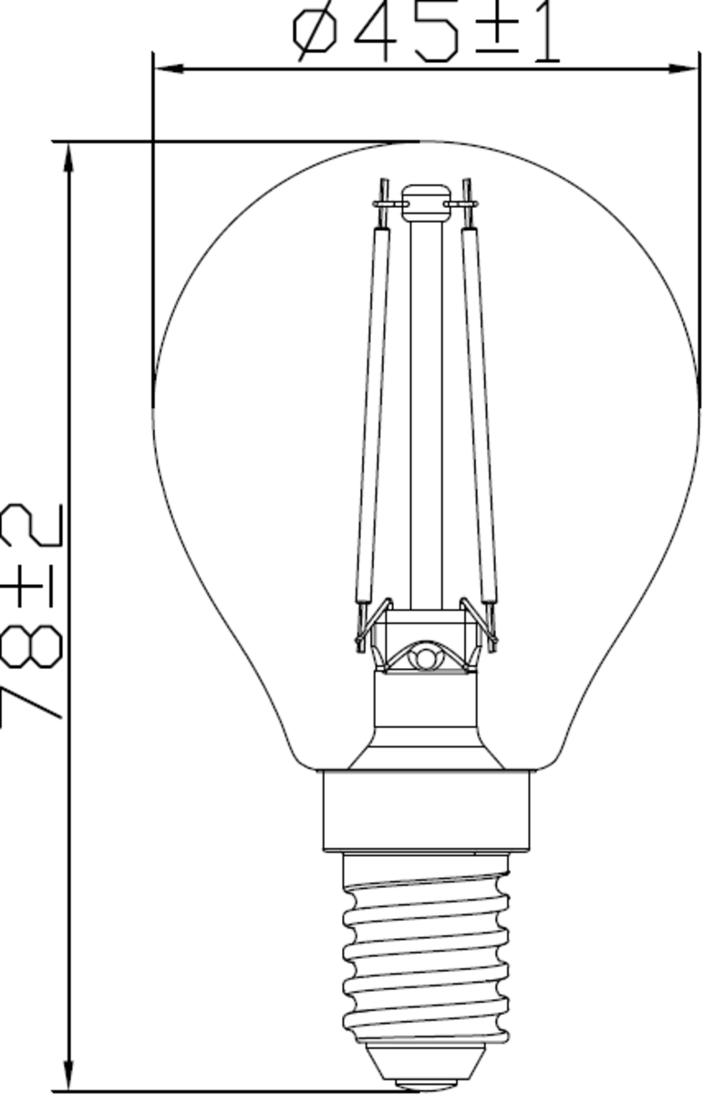 Knightsbridge 230V 4W LED Clear Golf Ball Filament Lamp 2700K Dimmable