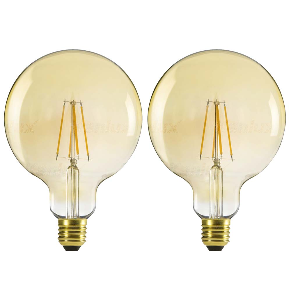 Kanlux XLED G125 7W E27 Vintage Antique Style Spiral Filament Transparent LED Light Bulb