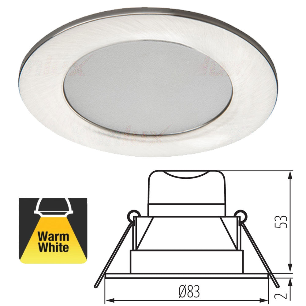 Kanlux IVIAN 4W LED Ceiling Recessed Downlight IP44 Bathroom Round Light 240V