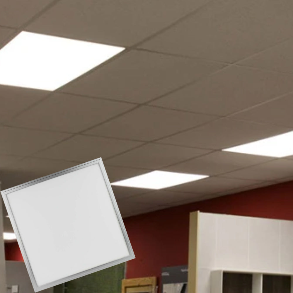 48W 6000k Daylight White Ceiling LED Light Panel to suit 600x600 Suspended Ceiling - High Lumen 4800 Extra Bright - Retail Shops, Offices & Commercial Applications