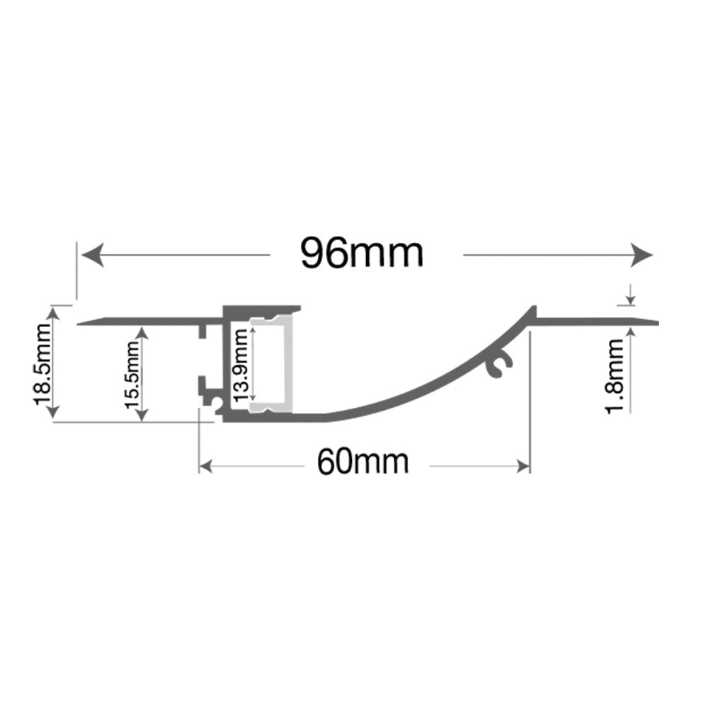 Emco 10x 1.2M Plaster In Cove Indirect Lighting LED Strip Trunking Profile Wall Flange