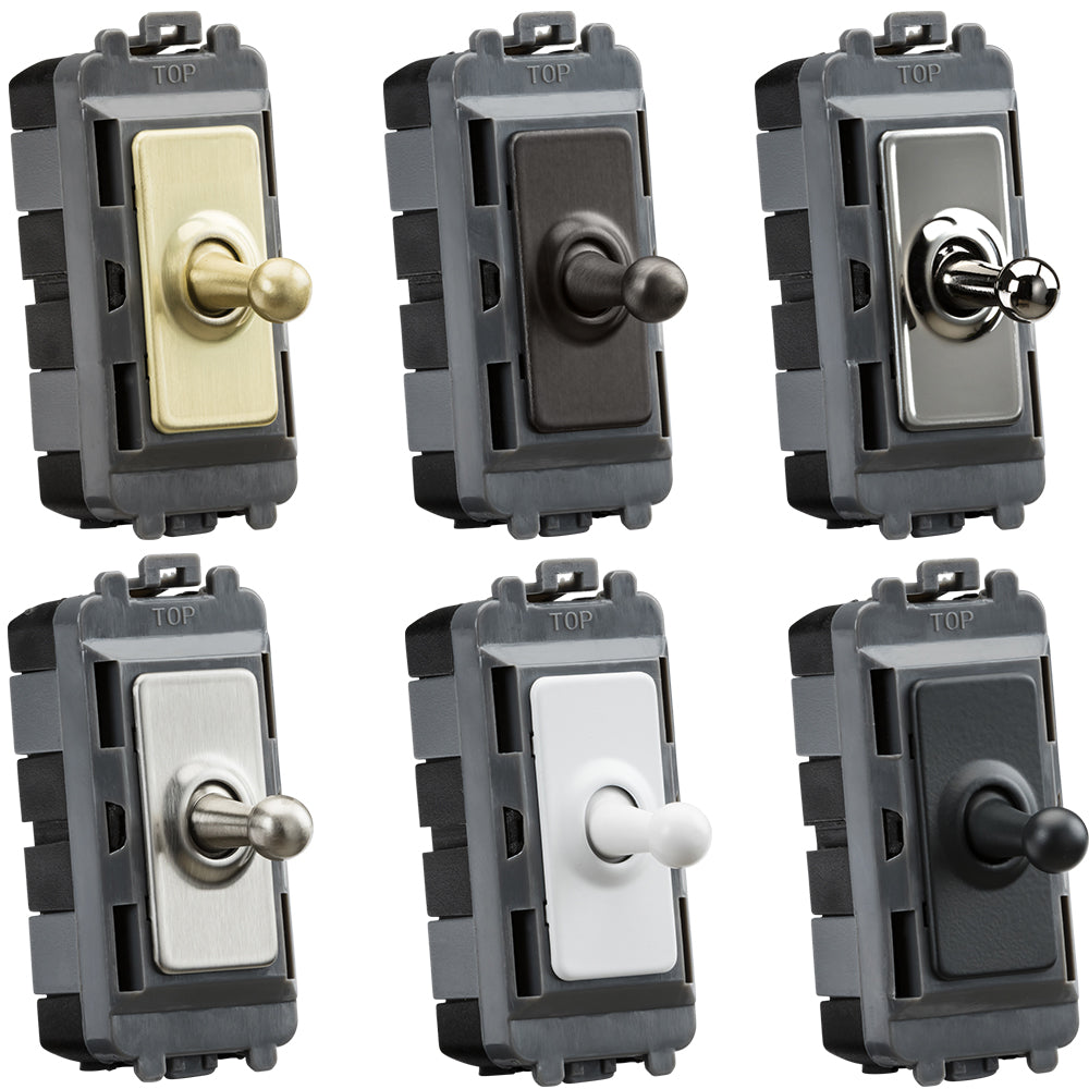 Knightsbridge 20AX 1G 2-Way SP Grid Toggle Switch