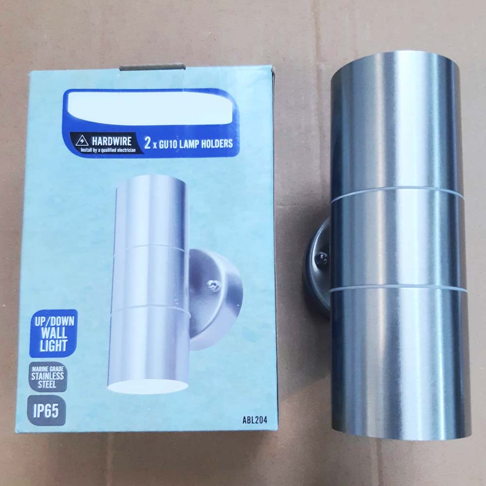 Stainless Steel Up Down Wall Light GU10 IP65 Double Outdoor Wall Light