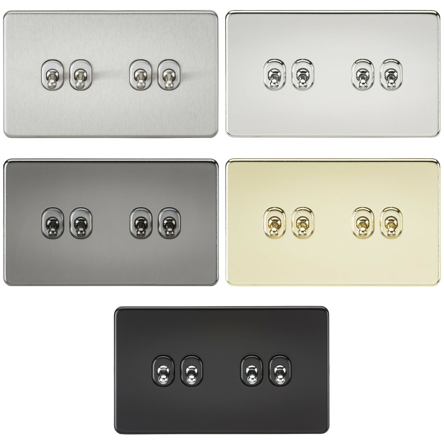 Knightsbridge Screwless 10AX 4G 2-Way Toggle Switch