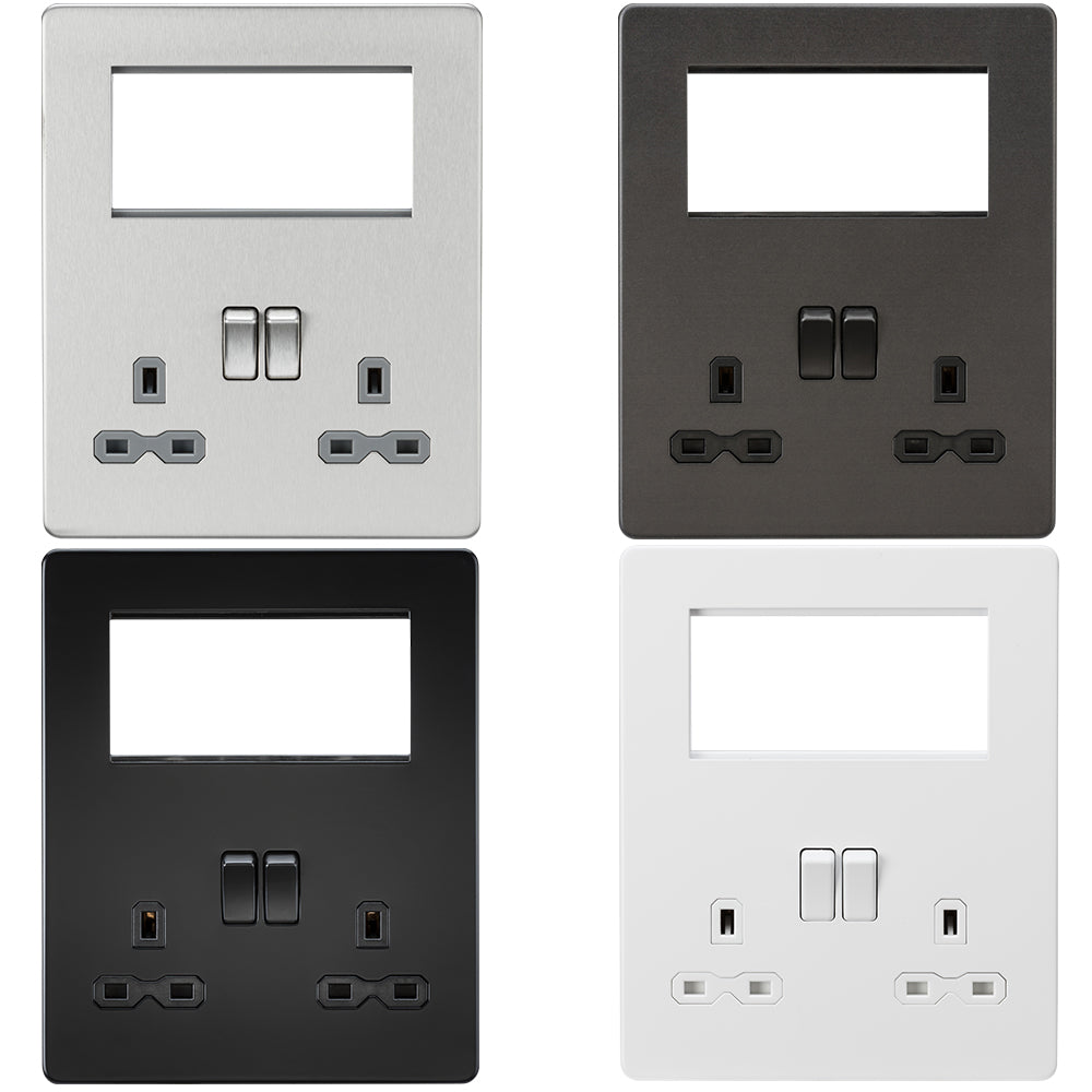 Knightsbridge Screwless Small Multimedia Combination Plate