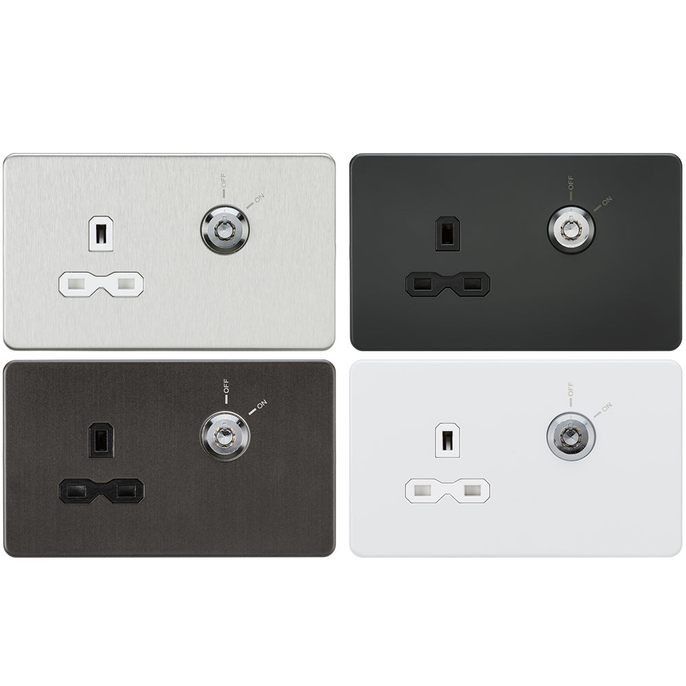 Knightsbridge 13A 1G DP Lockable Wall Socket