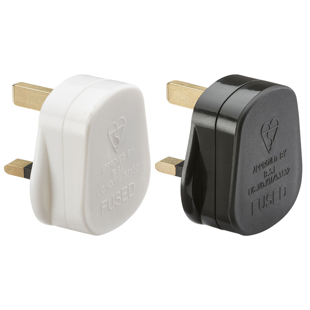 Knightsbridge 3 Pin UK Plug Tops with Fuse - Box of 20 UK Electric Plug