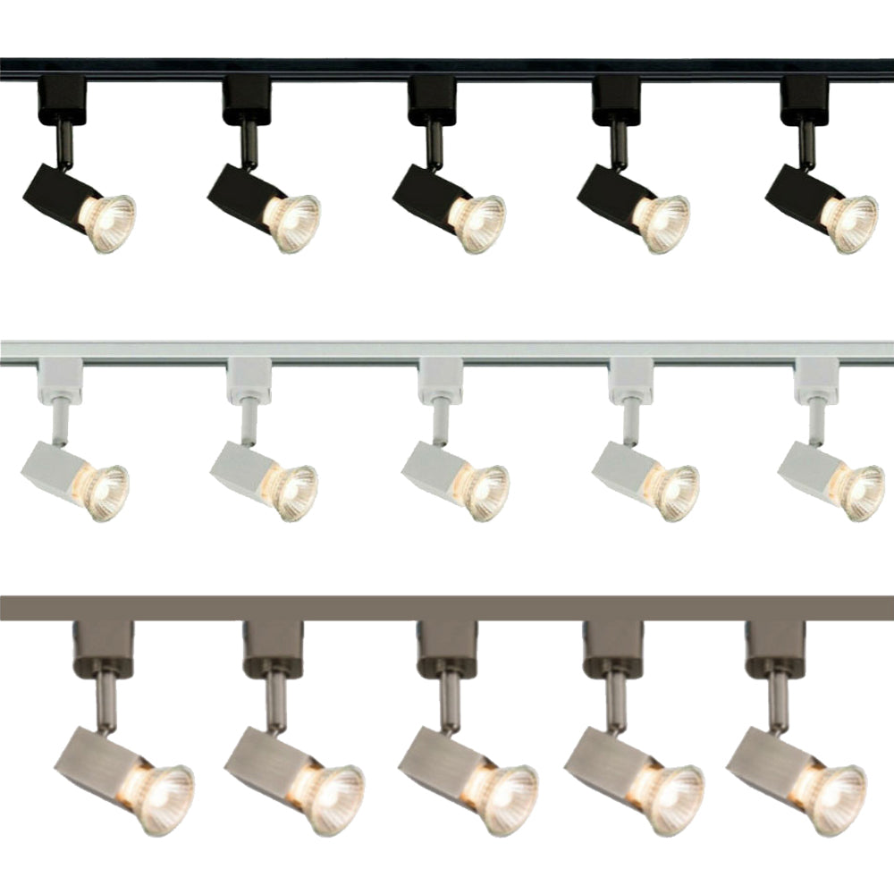 Knightsbridge 1M - 5M 230V GU10 Single Circuit Track Spotlight Kit